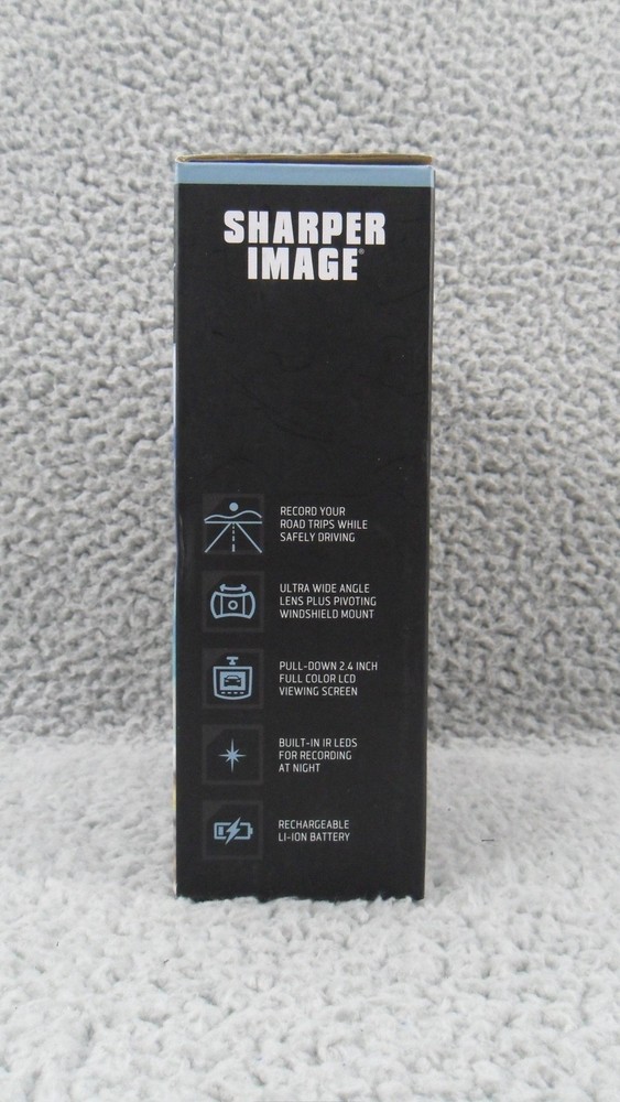 Sharper Image Dashboard Camera 270 Degree HD Video Audio Black Dashcam
