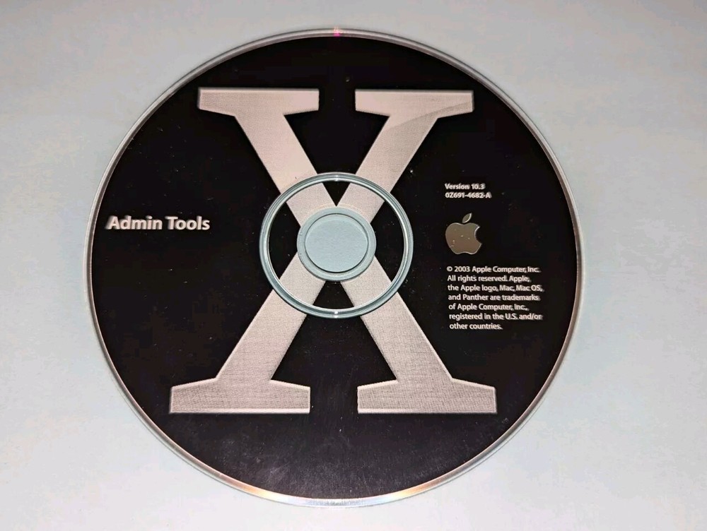Vintage 2003 Apple Macintosh Mac OS X Admin Tools Software Disc Version 10.3
