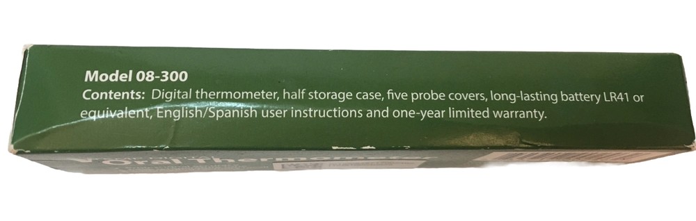 60-Second Digital Thermometer 1 Count by Theracare