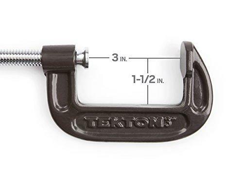 TEKTON 3 Inch Malleable Iron C-Clamp | 4012