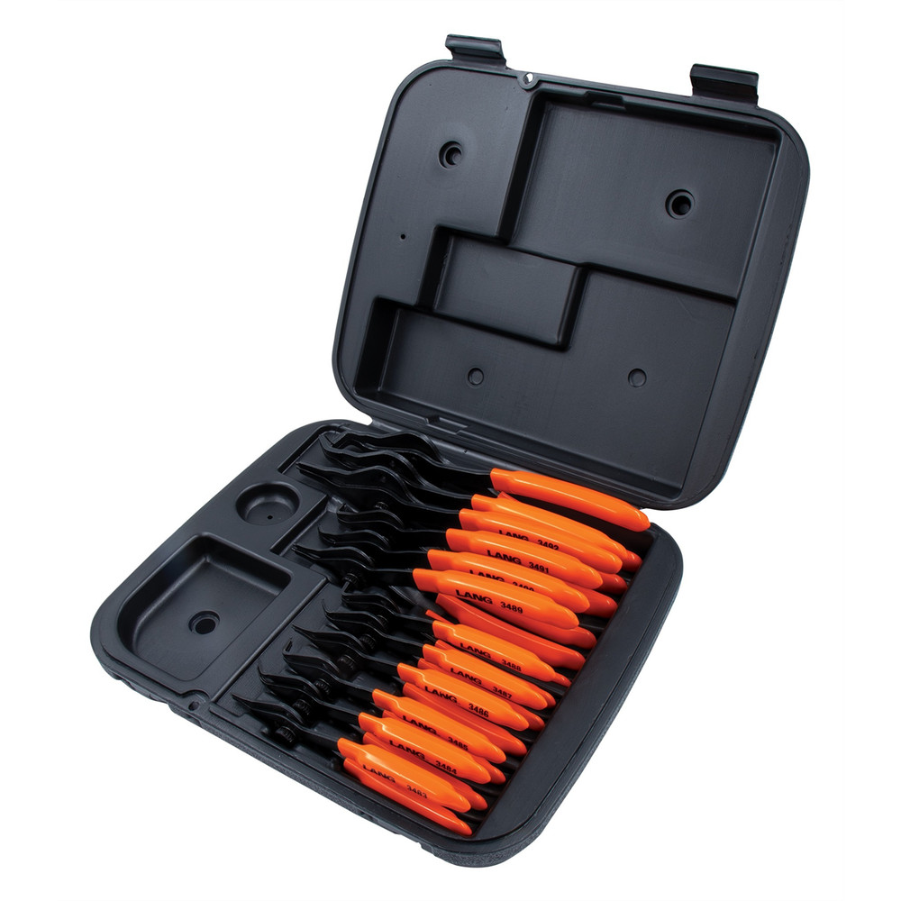 Lang Tools 3495 12 Piece Internal External Snap Ring Pliers Set