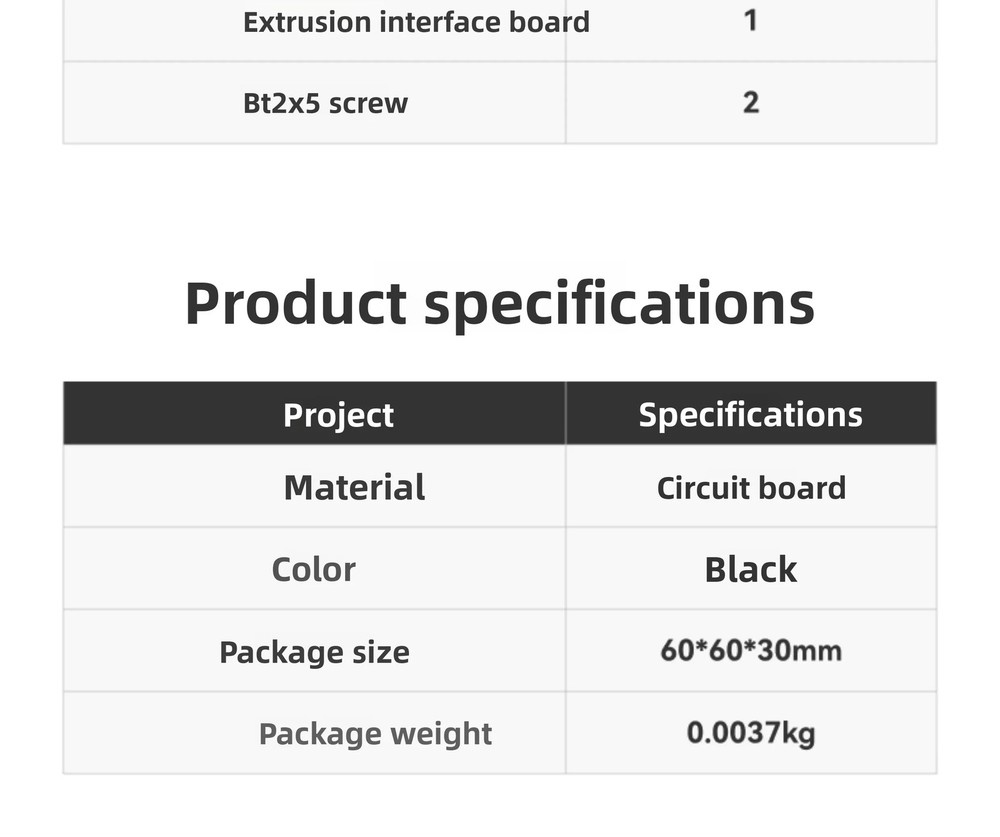 original 3D printer accessories for Bambu lab P2S extrusion interface board
