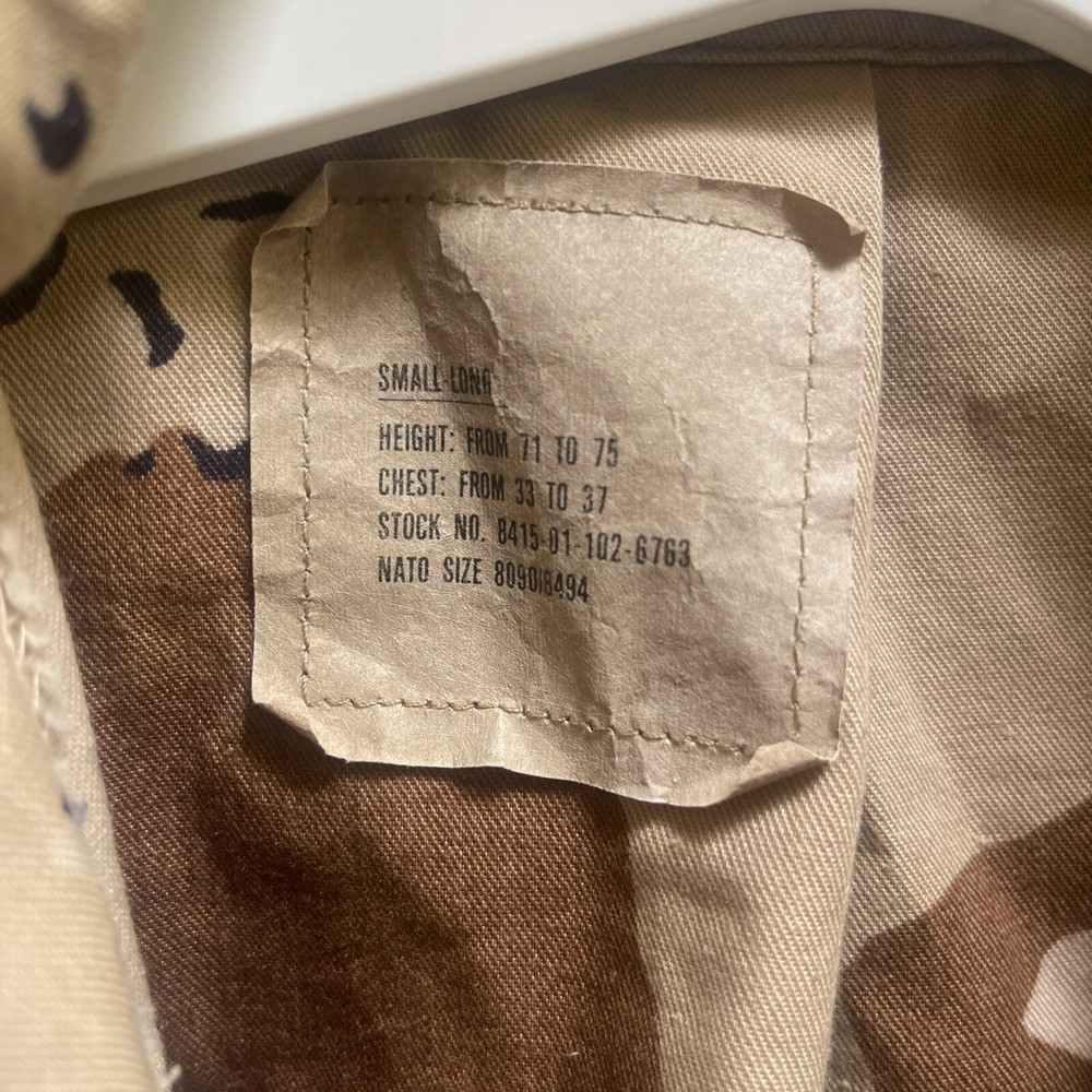 Vintage Desert Storm BDU Jacket Size Small-Long