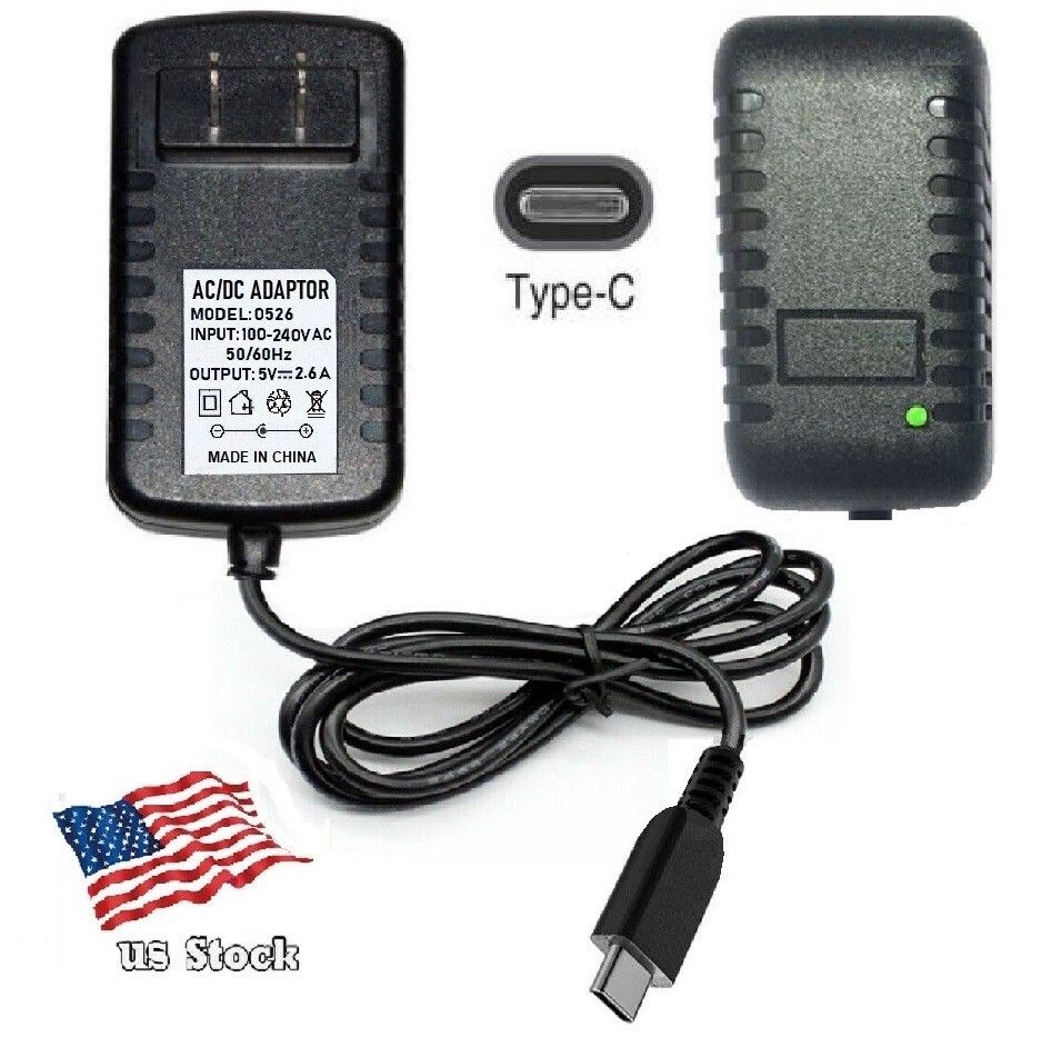 5V 2.6A 13W AC/DC Adapter Universal Replacement USB Type-C Charger Power Cable