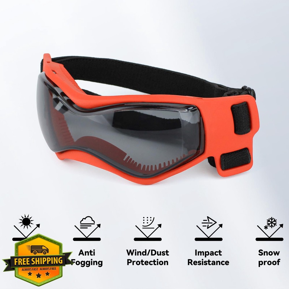 Billionchains Dog Goggles UV Protection Windproof Orange M