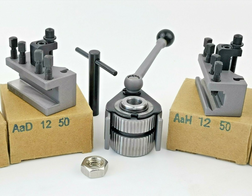 AA Multifix Quick Change Tool Post Kit & Plus AaT Part off holder 4 Bench Lathe
