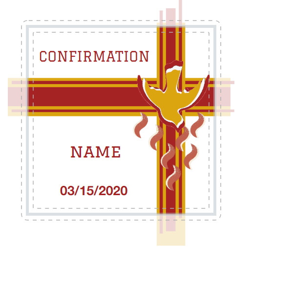 CONFIRMATION CONFIRMACION NAME'S PERSONALIZED STICKER DIFFERENT SIZES NEW !!!