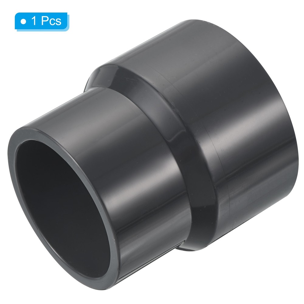 PVC Reducer Pipe Fitting 3x2.5" Socket Coupling Adapter Connector, Grey