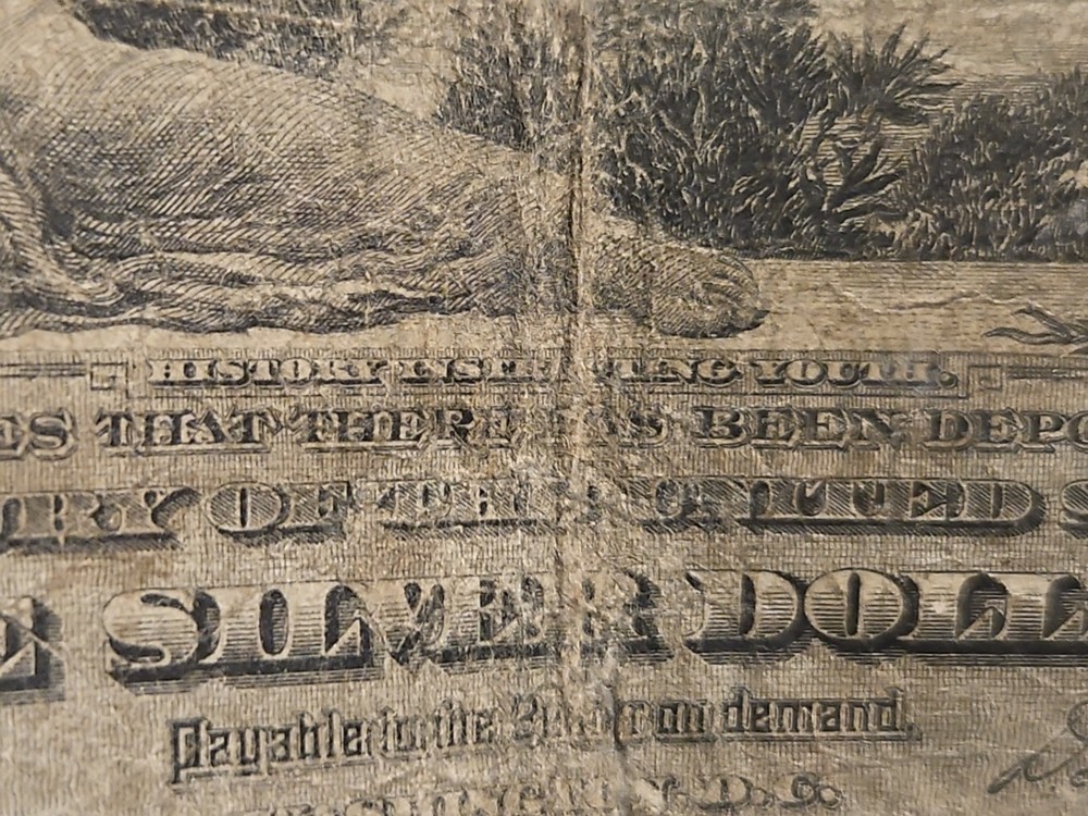 FR 224 1896 $1 ONE DOLLAR “EDUCATIONAL” SILVER CERTIFICATE NOTE VERY GOOD