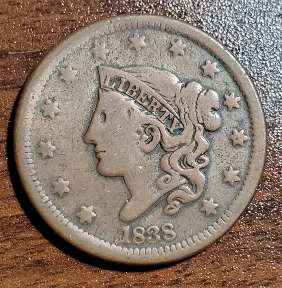 1838 U.S. Large Cent F