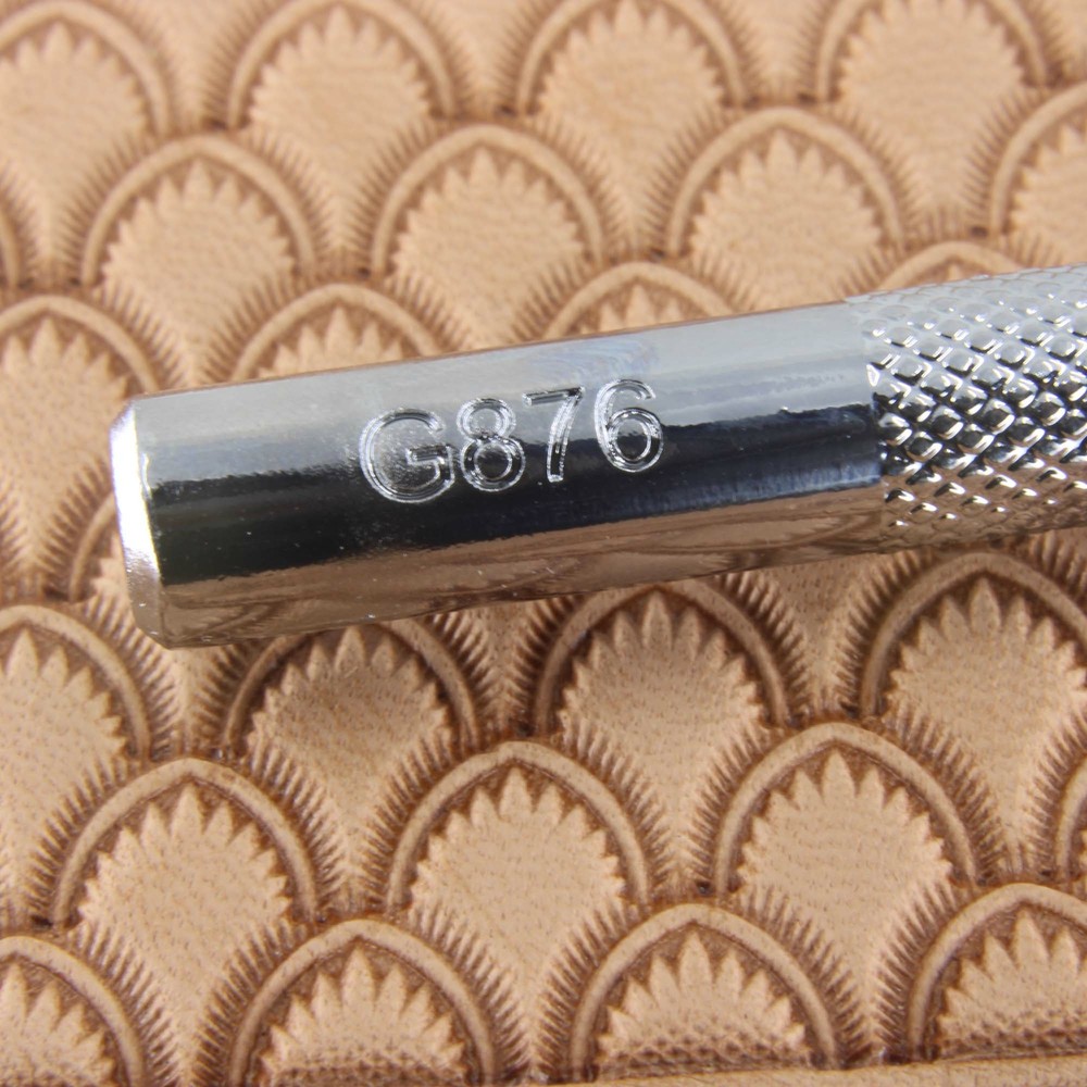 Leather Stamping Tool - Crescent Shell Geometric Border Stamp