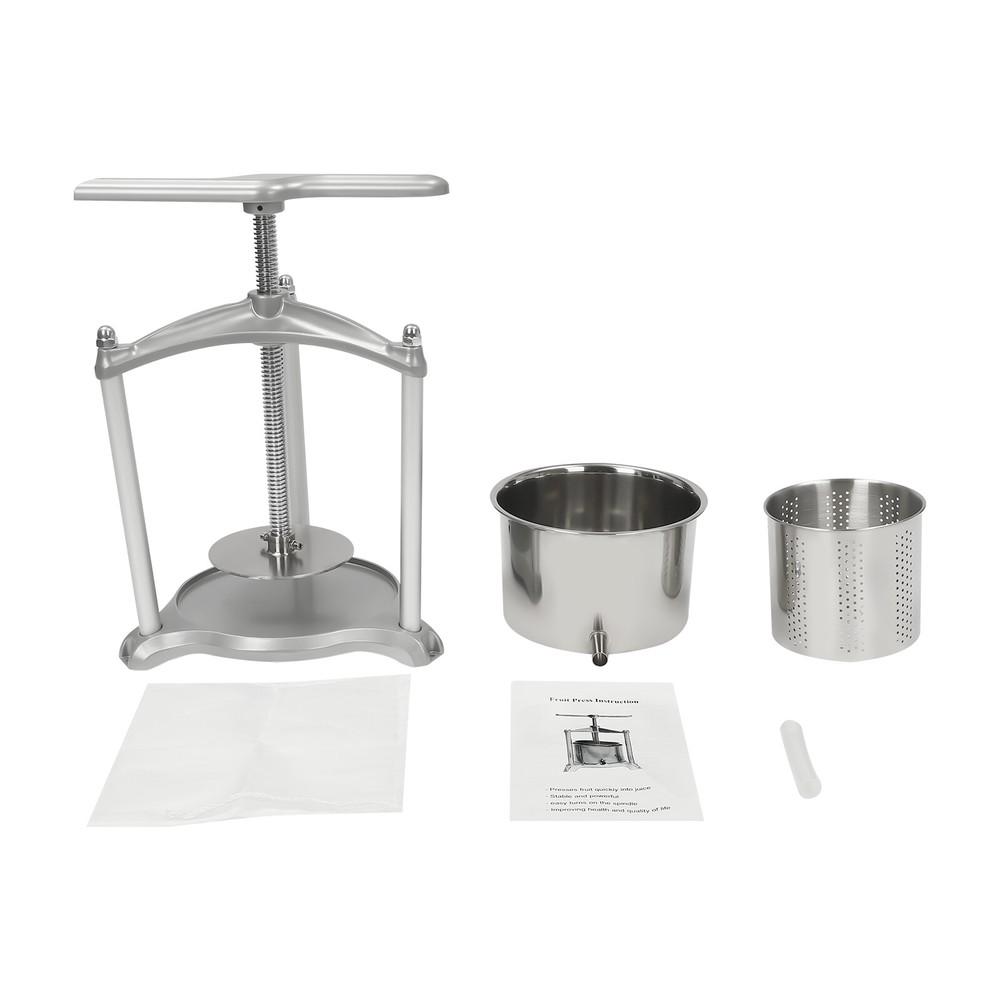 Fruit Wine Press Manual Press Machine for Wine Making 6L Stainless Steel