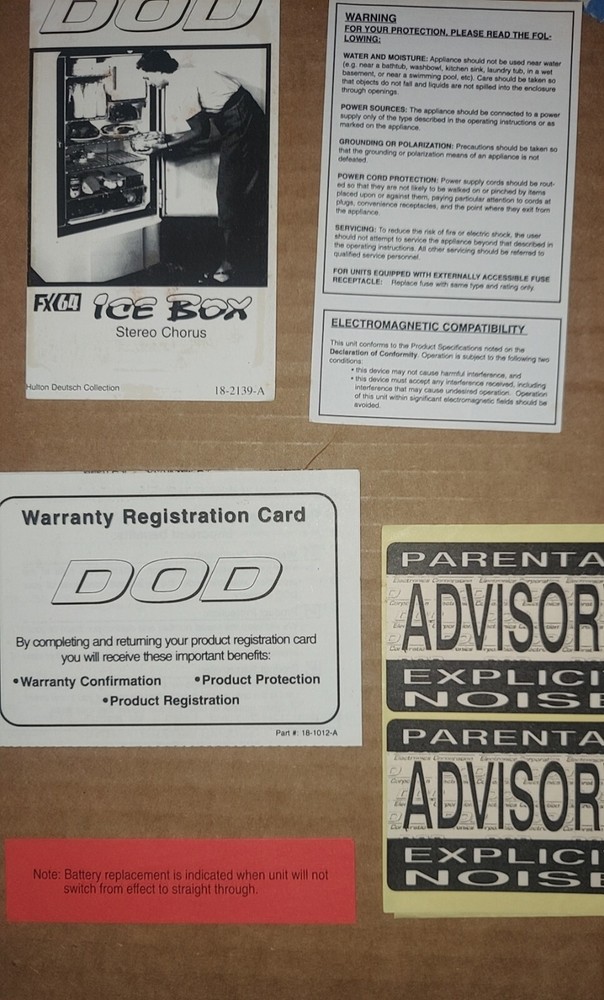 DOD ICE BOX FX64 STEREO CHORUS EFFECTS PEDAL