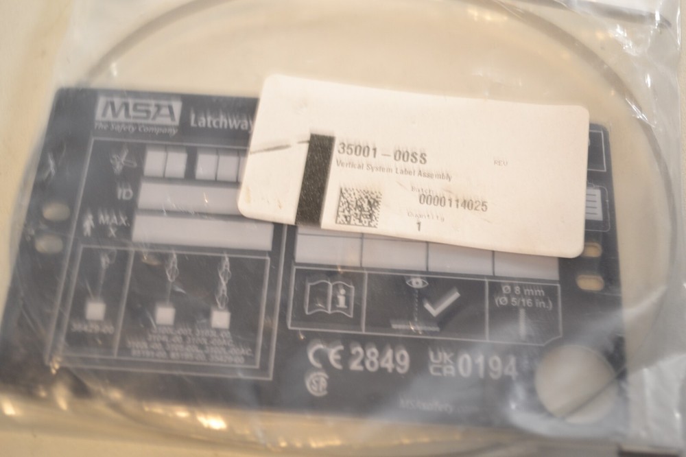 MSA Vertical System Label Assembly - 35001-00SS