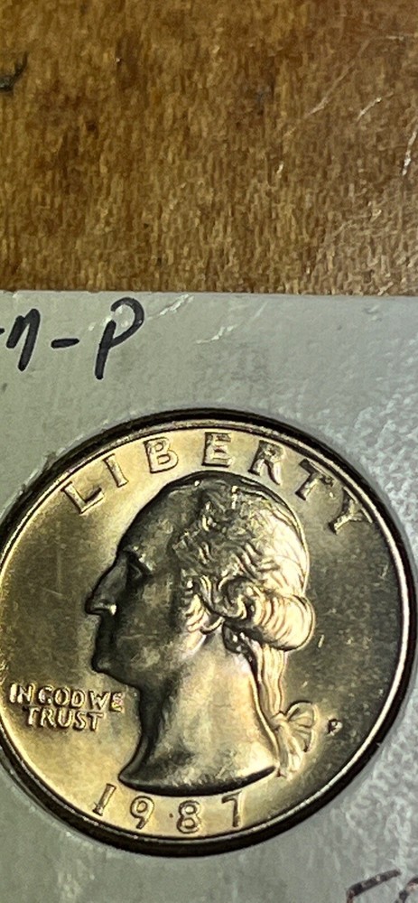 1987-P UNCIRCULATED WASHINGTON QUARTER BRILLIANT UNCIRCULATED
