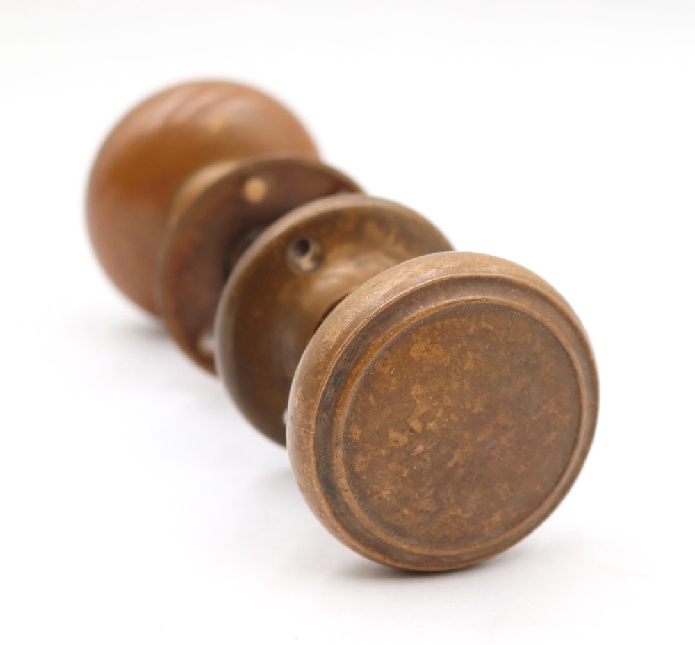 Vintage Concentric Bronze Passage Door Knob Set