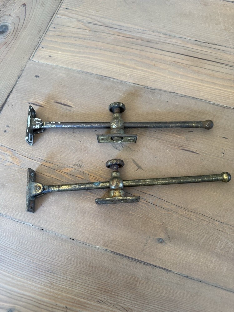 Vintage Solid Brass 11” Casement Window Stay Adjusters