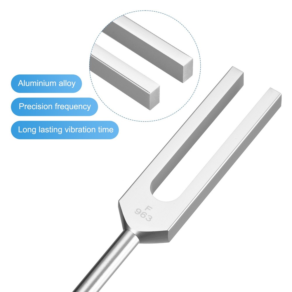 9 Pcs Silver Tuning Fork Set for Instrument Treatment Aluminium Fork