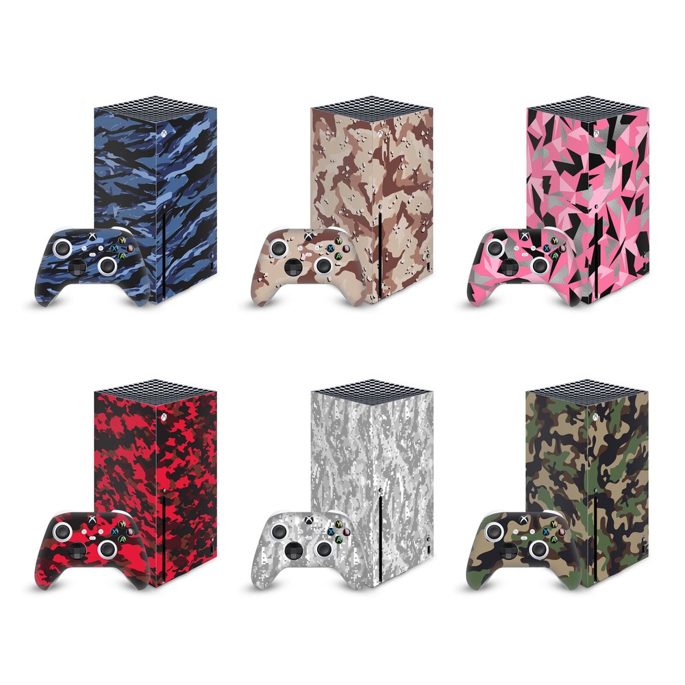 HEAD CASE DESIGNS CAMOUFLAGE VINYL SKIN DECAL FOR SERIES X CONSOLE & CONTROLLER