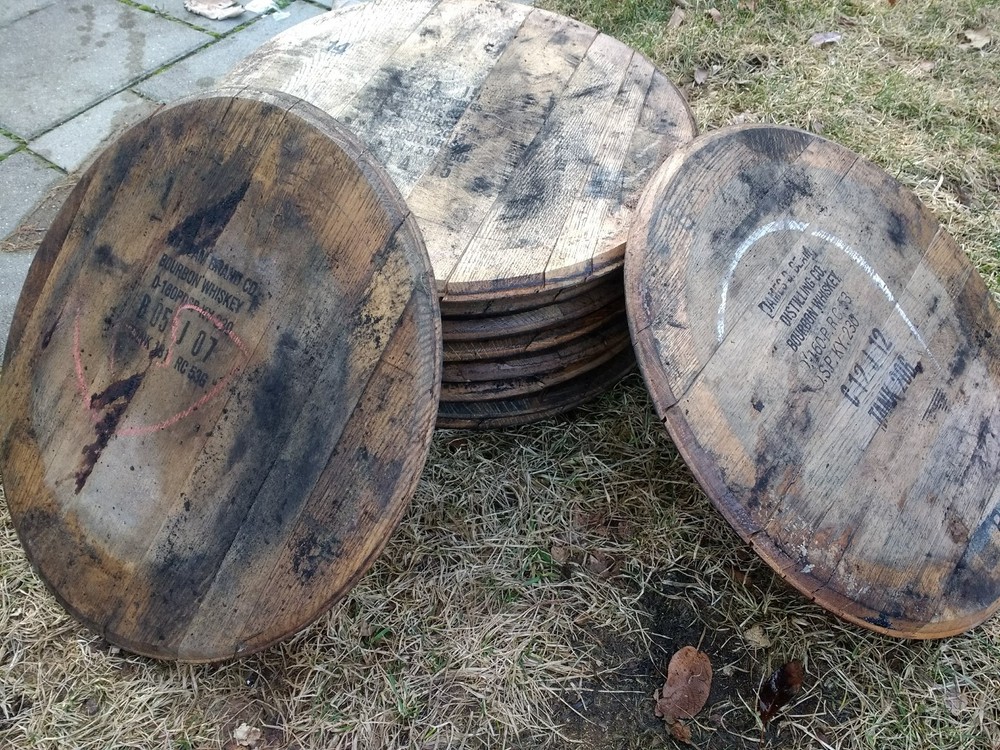 Bourbon Barrel Heads and Backing Plates