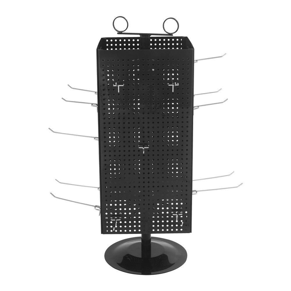 Display Stand, Perforated Panel Display Stand, 4-Sided Revolving Display Stand
