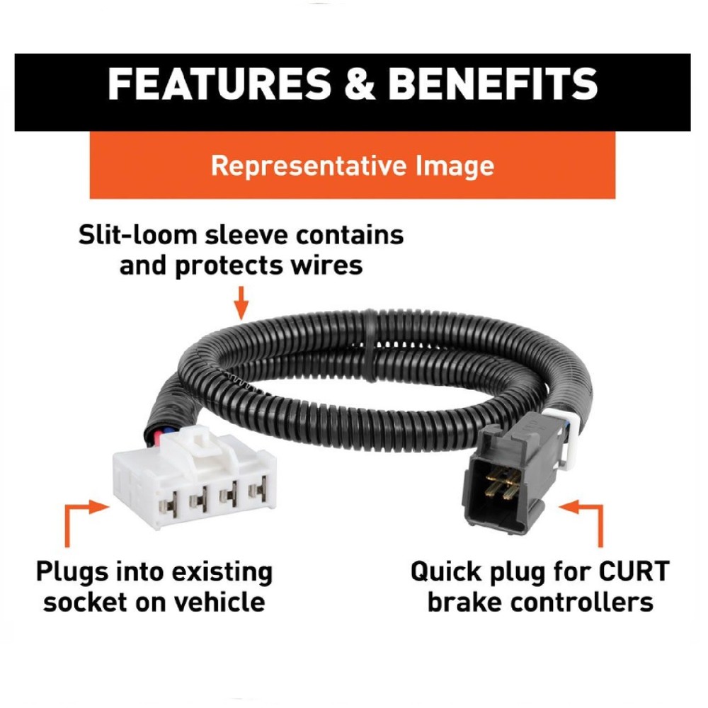 Curt 51439 Brake Control Harness, Packaged