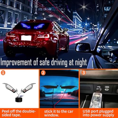Devil's Eye Car Lights,LED Dynamic Devil's Eye,Car Windscreen and Rear Window B