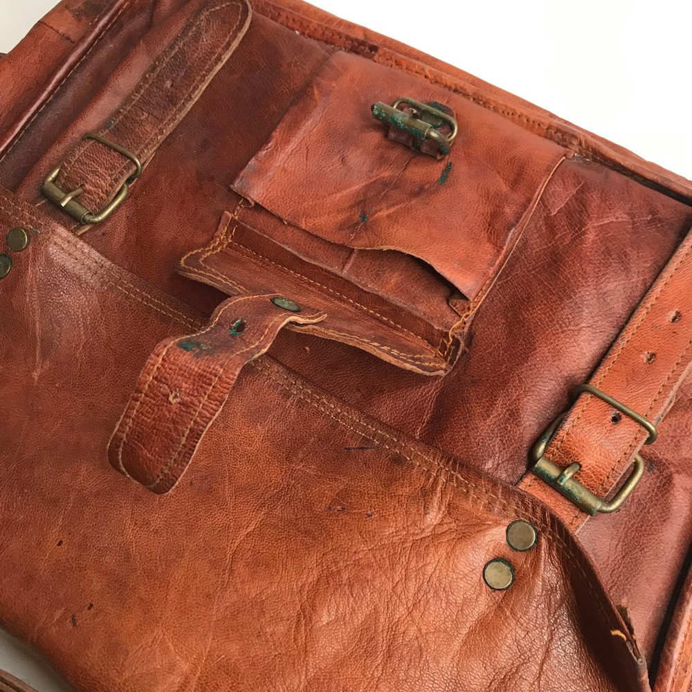 Vintage Brown Leather Shoulder Bag