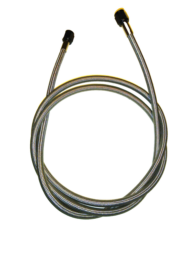 4AN 5ft NITROUS OXIDE STAINLESS BRAIDED HOSE BLACK ENDS