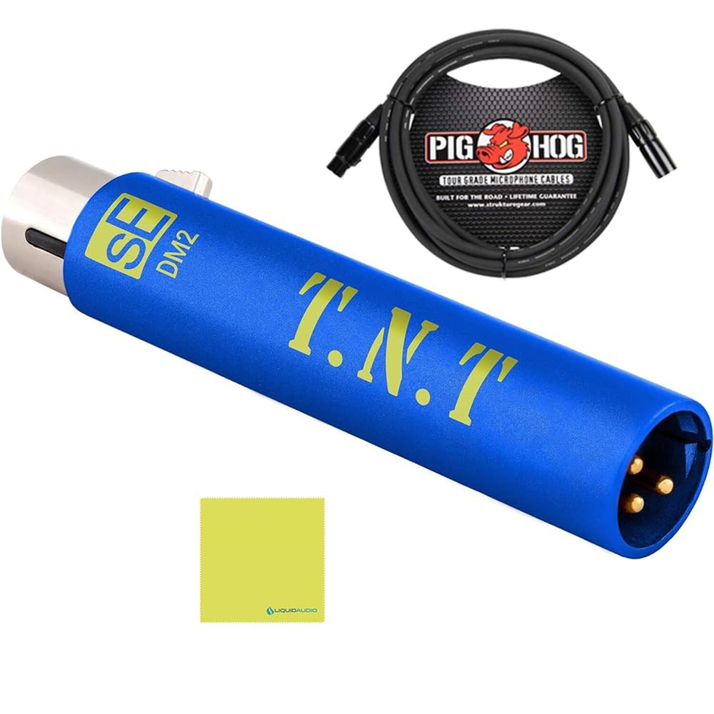 sE Electronics DM2 TNT 1-Channel Active Inline Preamp Bundle w/Pig Hog PHM10 ...