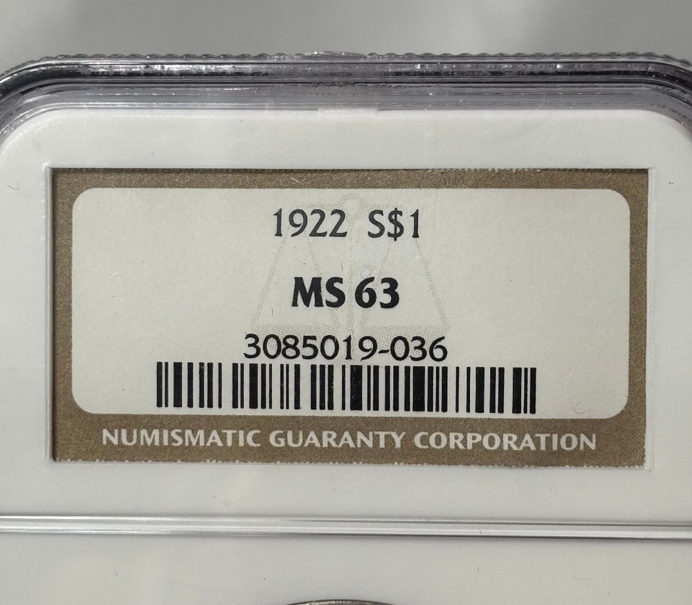 1922 Peace Dollar $1 NGC MS63