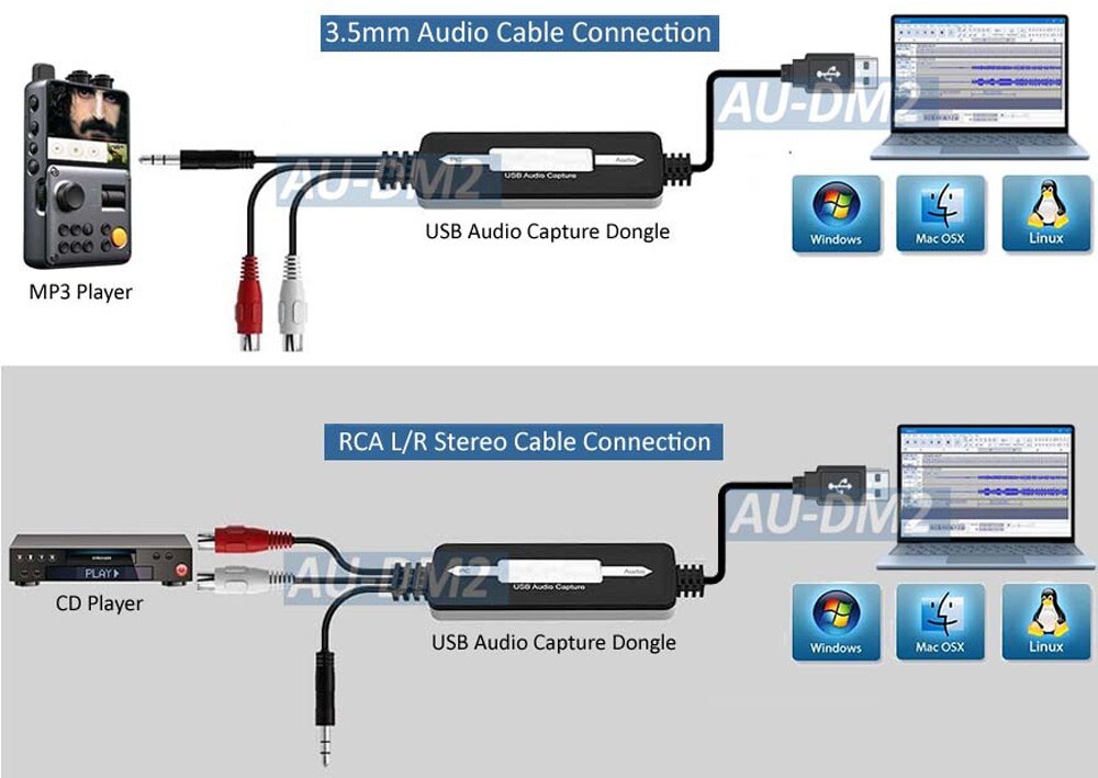 USB-Based Audio Grabber - Digital Audio Recorder For PC Mac