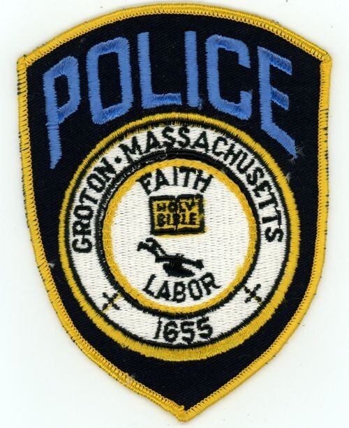 MASSACHUSETTS MA GROTON POLICE NICE  SHOULDER PATCH SHERIFF