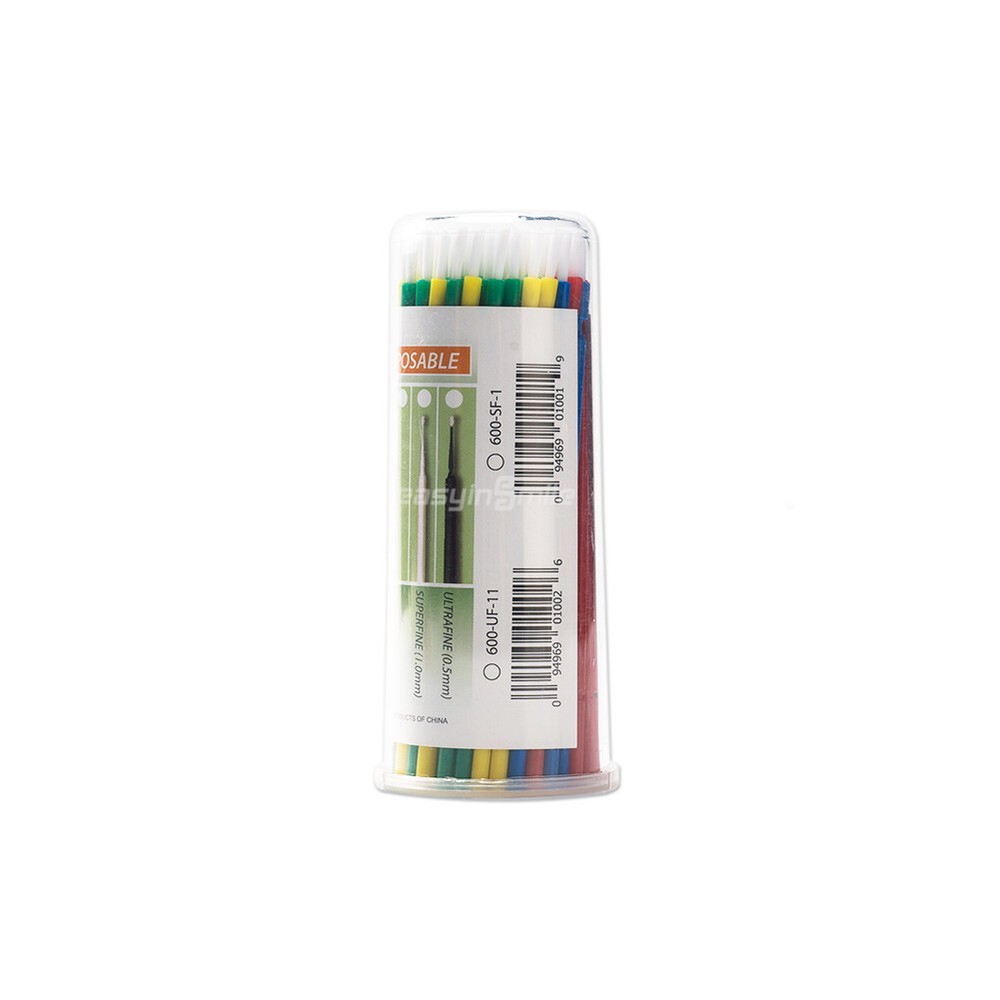 100Pcs EASYINSMILE Dental Disposable Micro Brush Bendable Applicators 4 Assorted