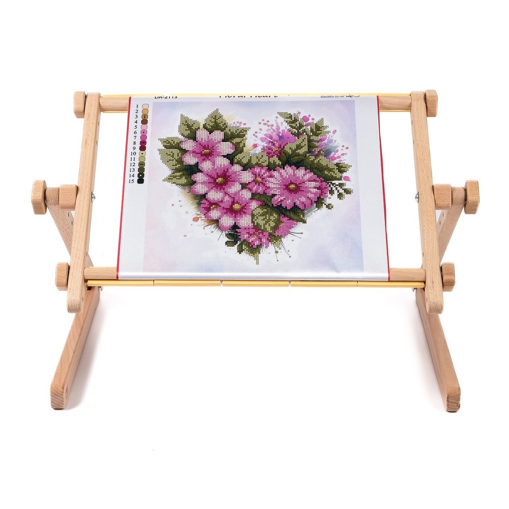 Needlework Table and Lap Hands-Free Stand with Adjustable Frame Chafflin