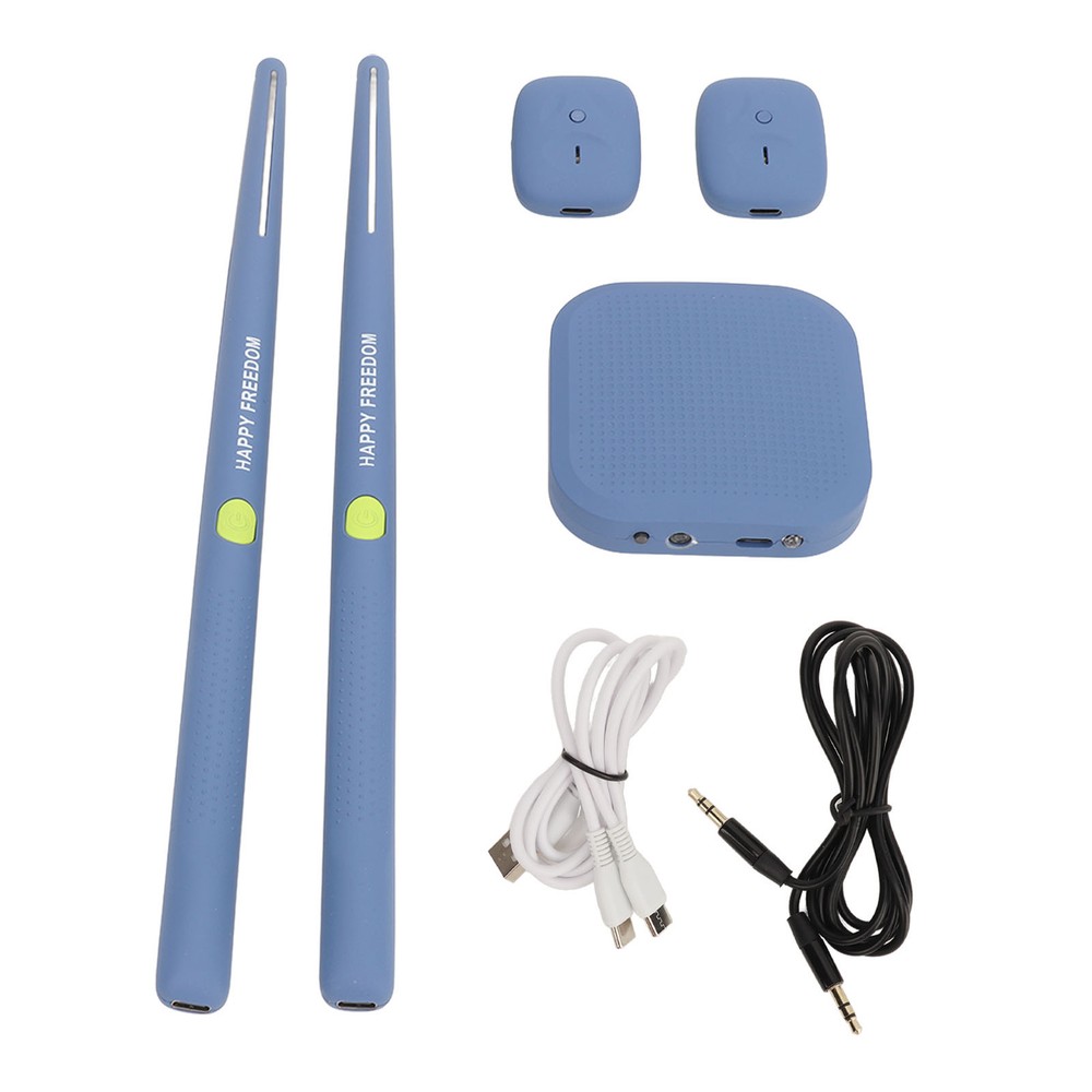 (Blue)Virtual Drum Kit Virtual Reality Drum Set Portable Electronic Drum FG