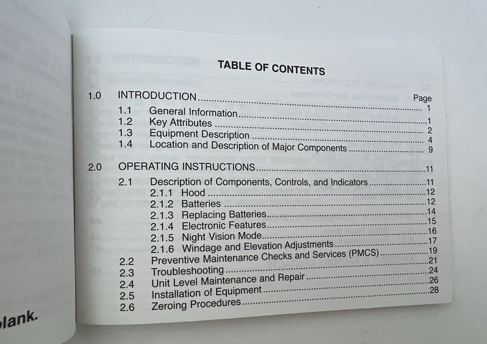2007 Eotech L3 Communications scope operators manual & SU-23 Quick Ref Guide