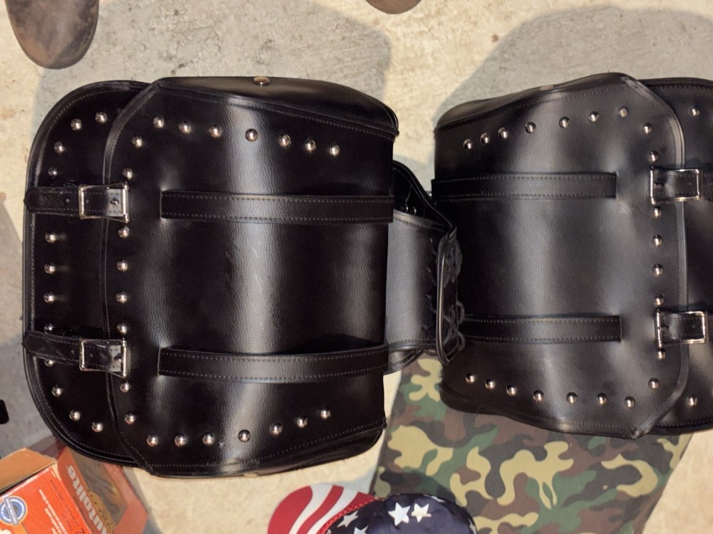 Diamond Plate Motorcycle Bag Set 6pc: Durable, Waterproof,