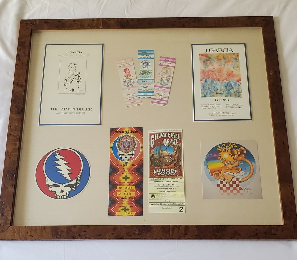 Grateful Dead And Jerry Garcia  framed memorabilia