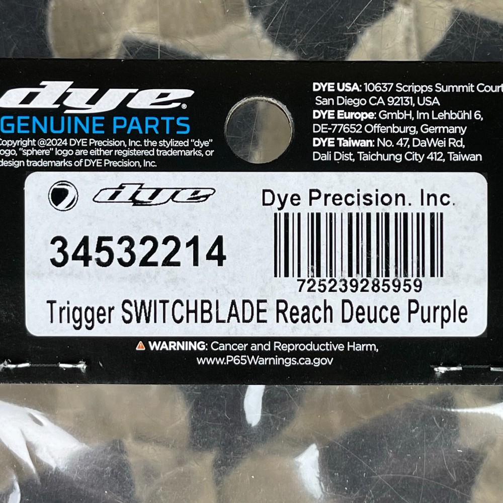 NEW Dye Switchblade Trigger Blade - Deuce - Purple