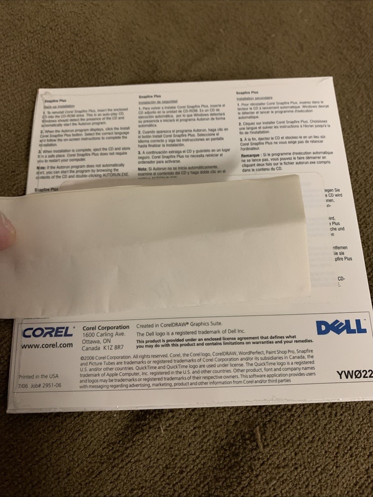 Corel Snap fire Plus New Sealed Vintage Software Computer Image