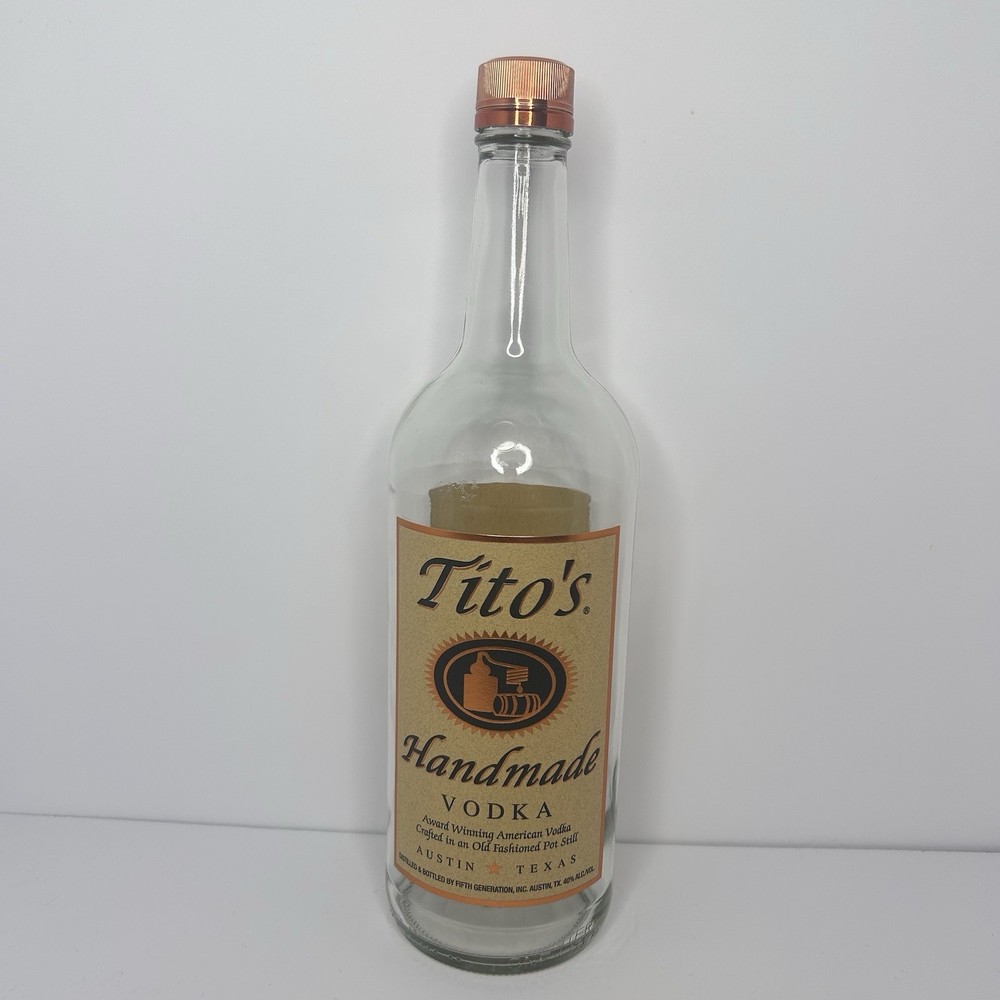 Tito's Handmade Vodka 1L Empty Bottle W/ Cap