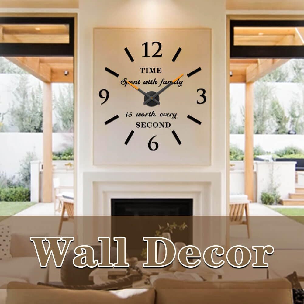 Large Wall Clock for Living Room Decor