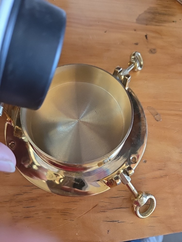 Nautical Barometer, Polished Brass