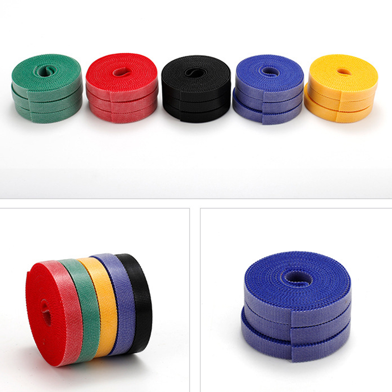 Double Sided Hook and Loop Tape Fastener 20mm Cable Ties Straps Various Colors
