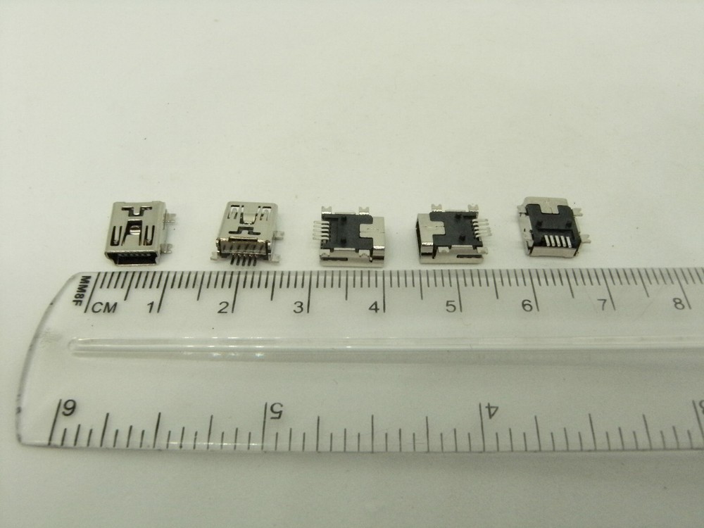 5 Pcs Pack Lot Mini USB Type B 5Pin Female Socket Right Angle SMD Jack Connector