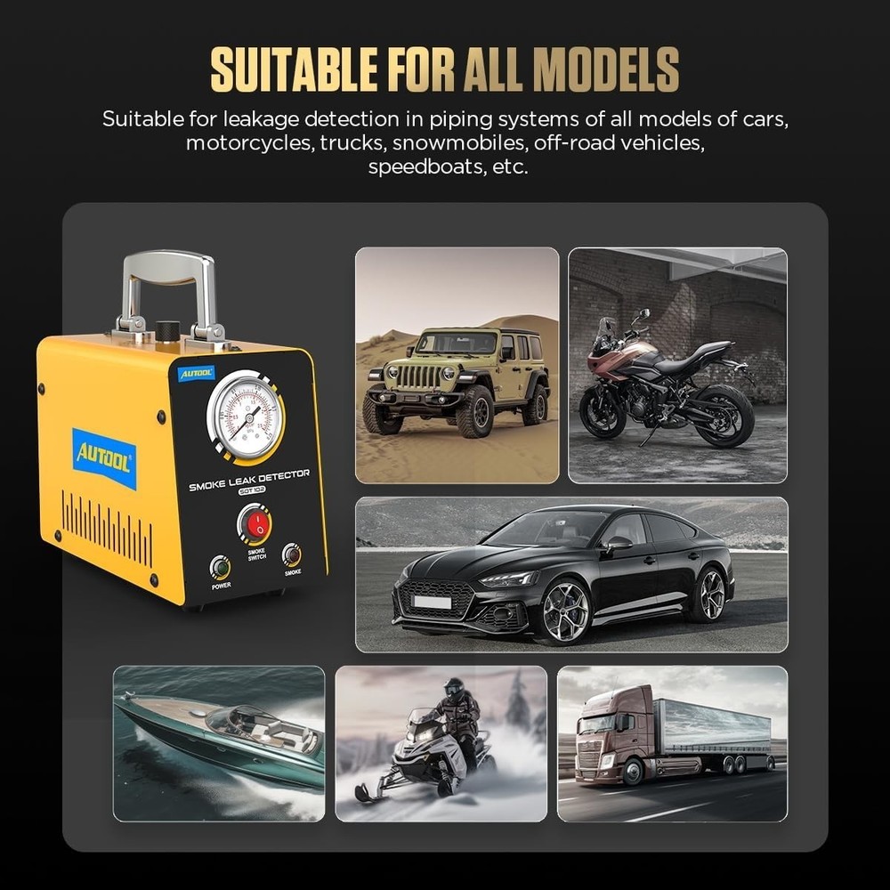 12V EVAP Leakage Locator with Built-in Compressor for Quick Diagnostic Solutions