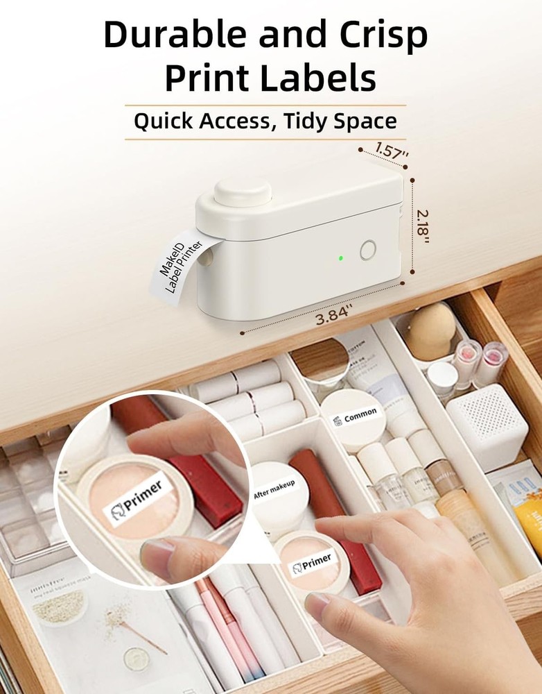 Mini Bluetooth Labeler for Easy Organization - Sharp Prints with Built-in Cutter
