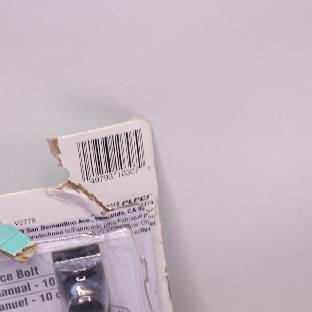 Prime-Line Surface Bolt, 4 in., Solid Brass Construction, Classic Bronze Finish