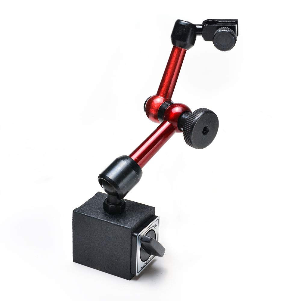 ® 3-Joint Red Adjustable Magnetic Base Holder for Digital Dial Indicator